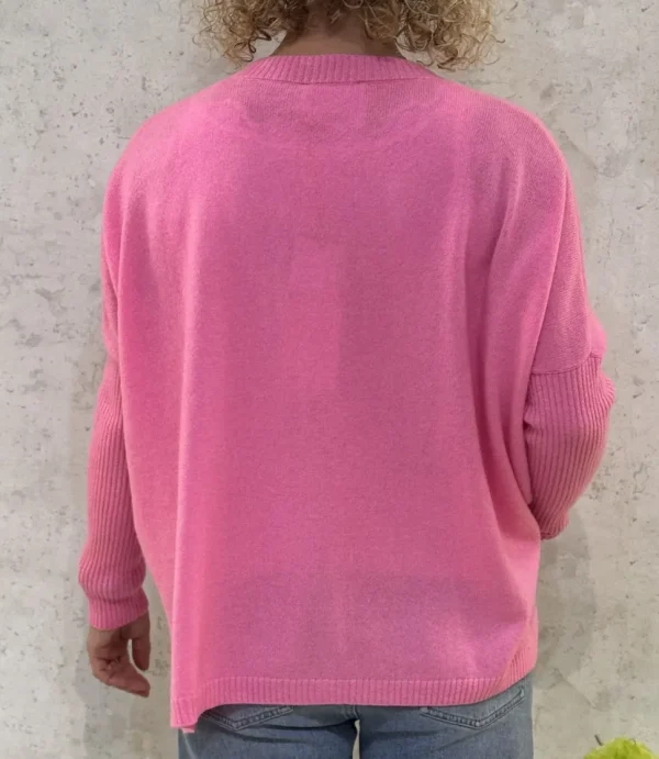 Absolut Cashmere Cardigan Paula bubble gum neon