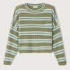 American Vintage Raxow Jumper crystal/rive stripe