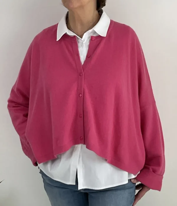 Caroline Crew Cardigan fuchsia