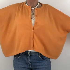 Caroline Crew Cardigan orange