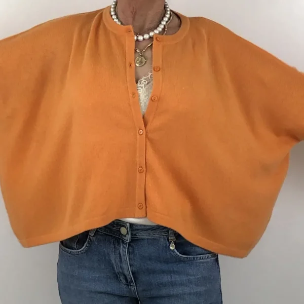Caroline Crew Cardigan orange