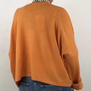Caroline Crew Cardigan orange