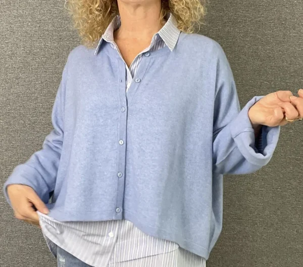 Caroline Crew Cardigan pale blue