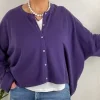 Caroline Crew Cardigan purple