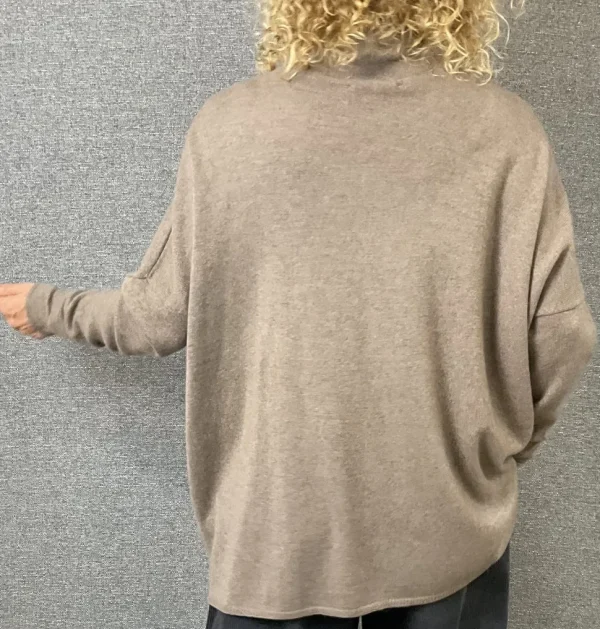 Caroline Jill Polo Sweater taupe