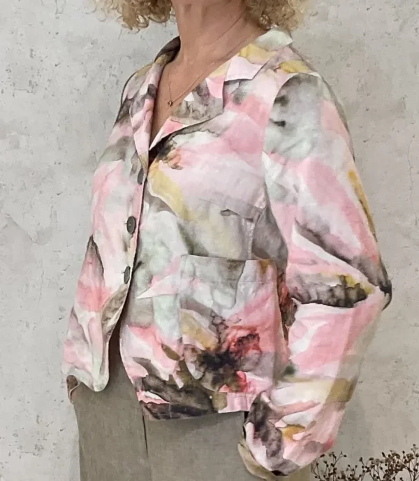 Grizas Jacket abstract floral pinks