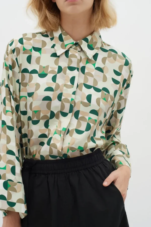 InWear Shirt Beril green geometric