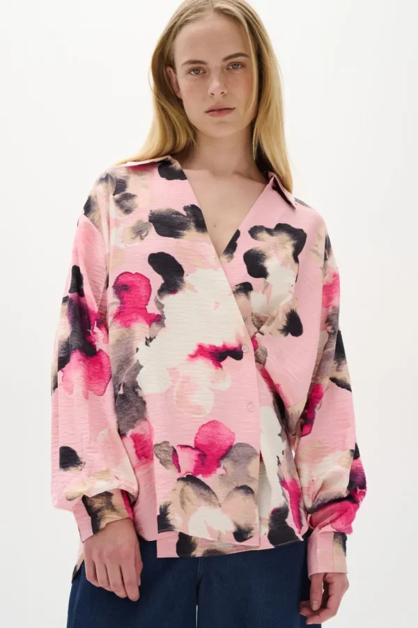 InWear Shirt Vanilla pale pink flower clouds