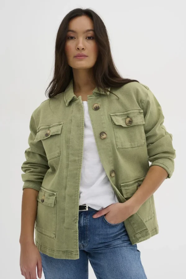 My Essential Wardrobe Army Jacket dusty olive wash