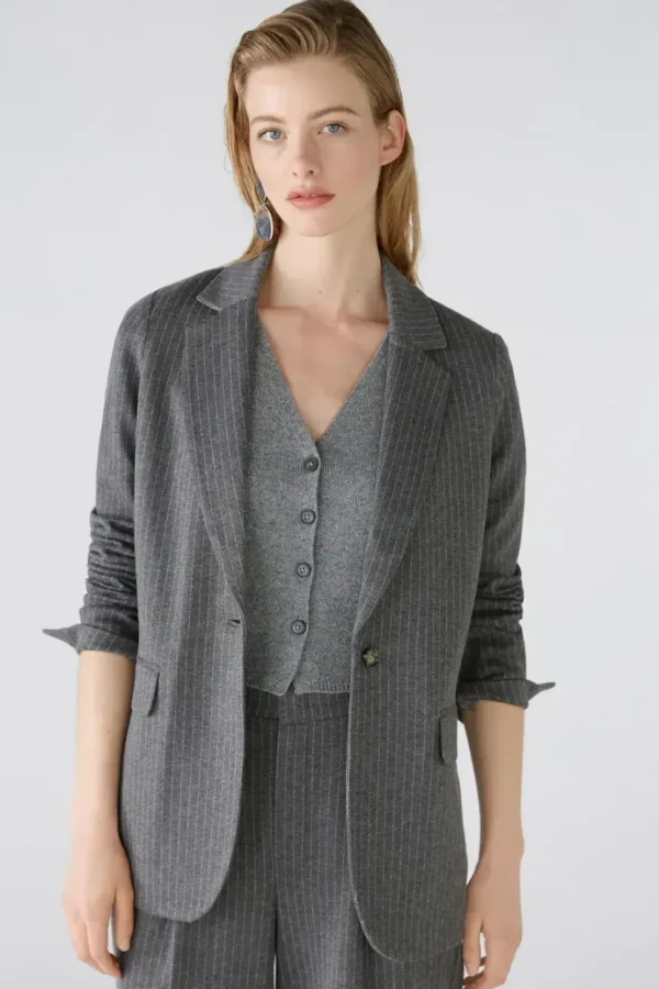 Oui Blazer grey black