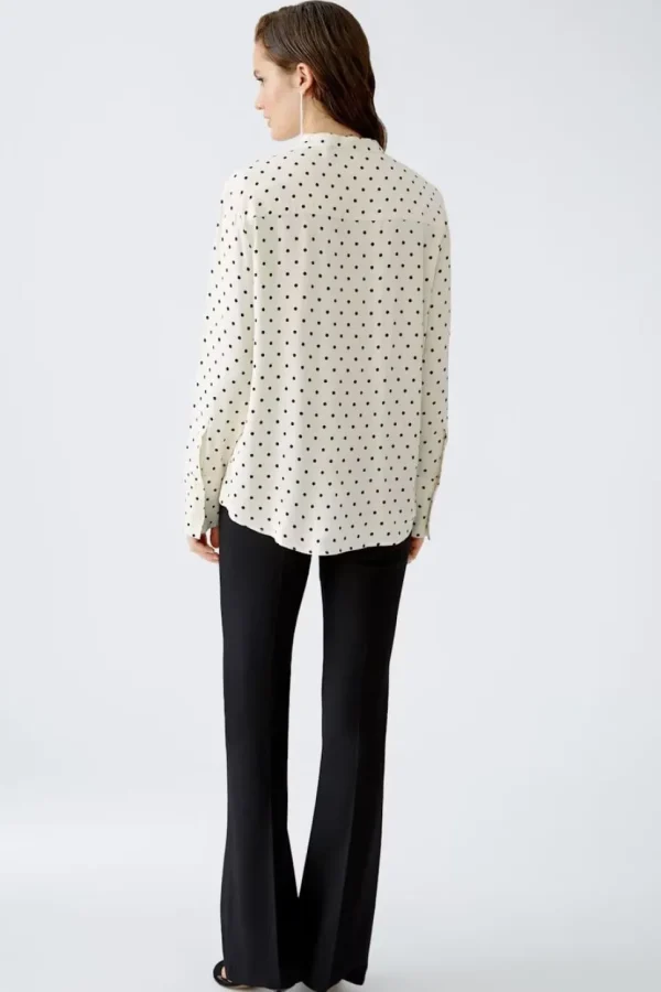 Oui Blouse offwhite/black