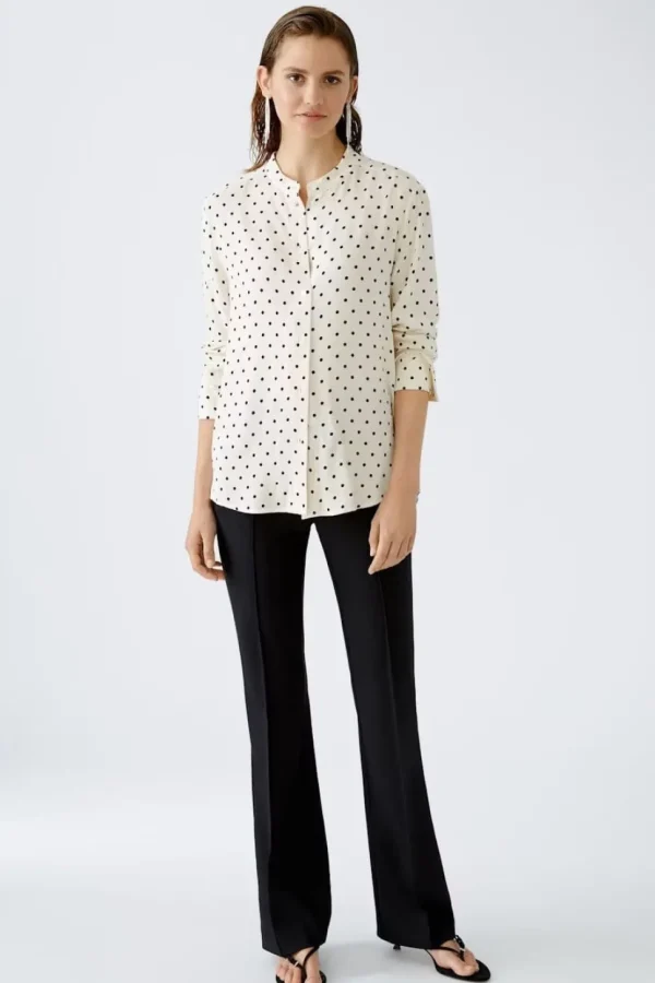 Oui Blouse offwhite/black