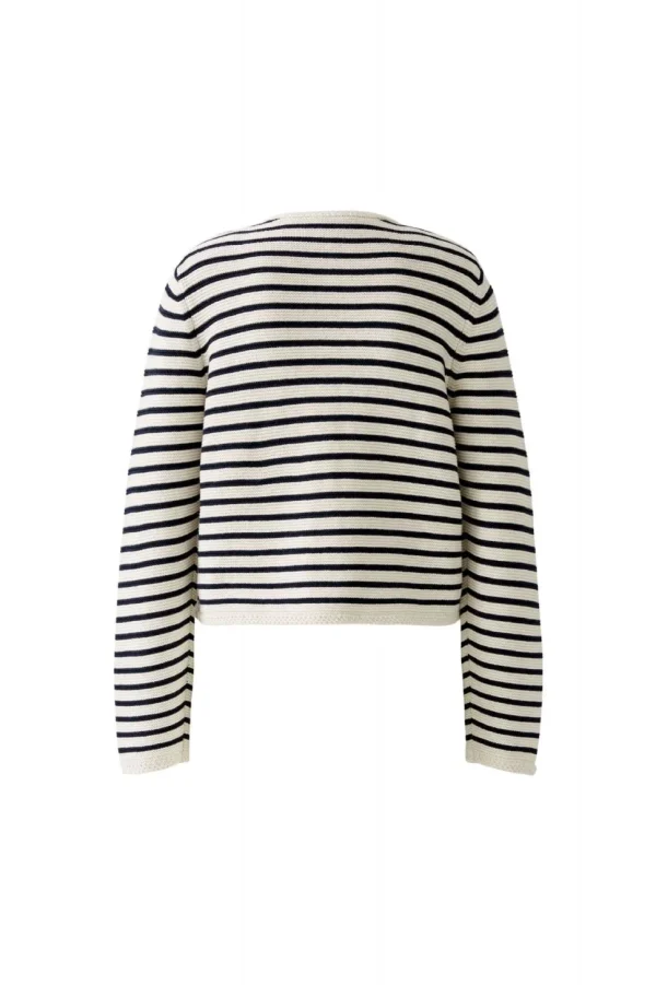 Oui Cardigan white blue