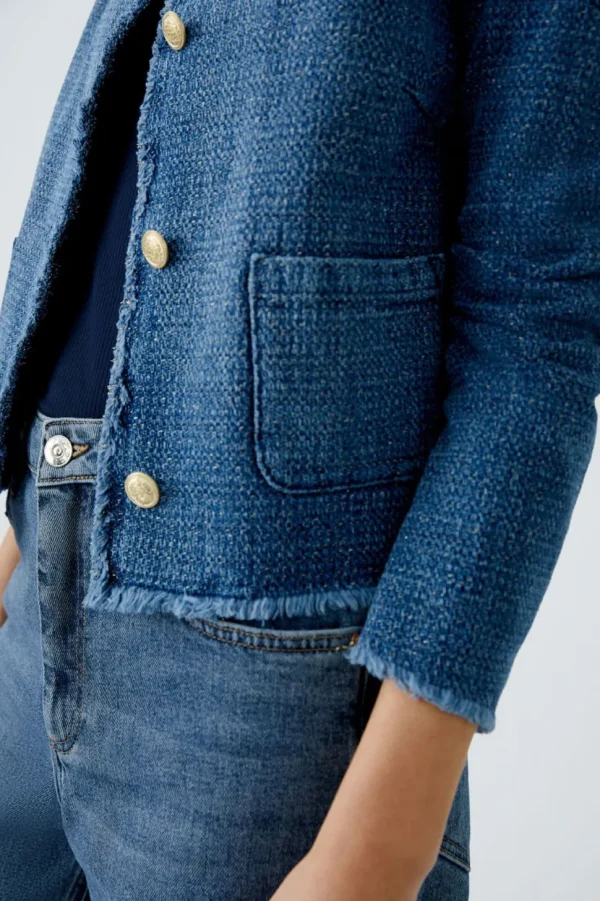 Oui Jacket blue denim
