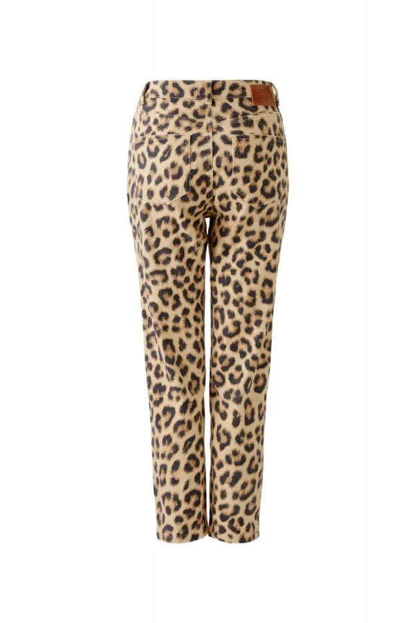Oui Jeans Cropped leopard