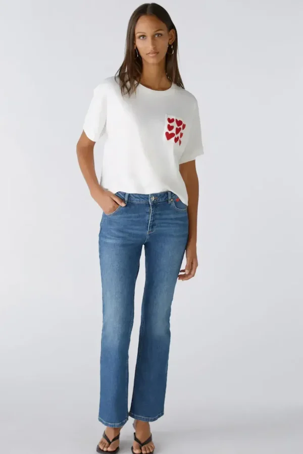 Oui Jeans Easy Kick dark blue denim