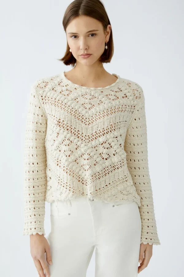 Oui Lace Jumper gardenia