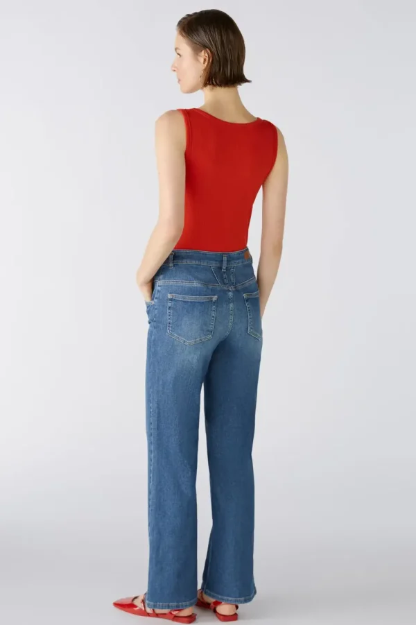 Oui The Straight Jeans dark blue denim