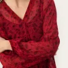 Part Two Blouse Ditte salsa leaf print