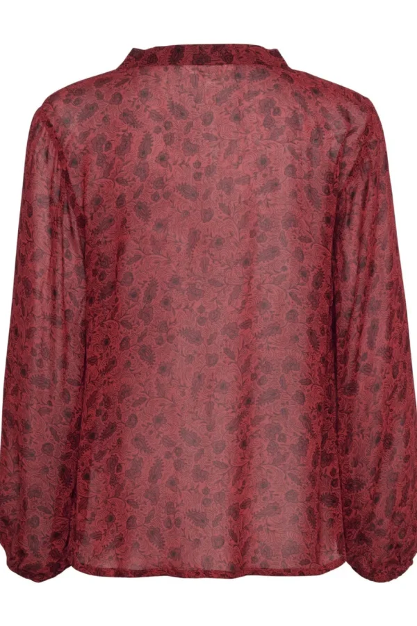 Part Two Blouse Ditte salsa leaf print