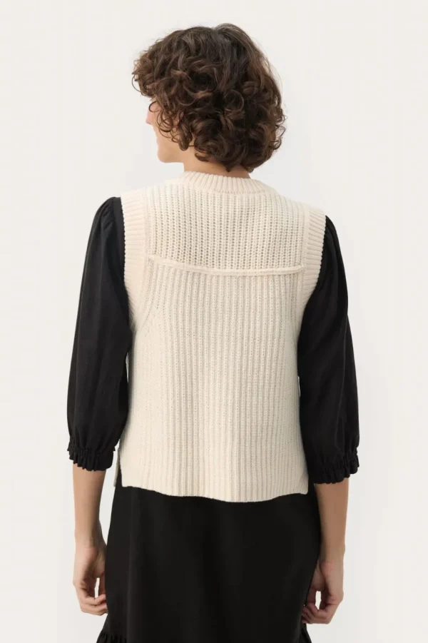 Part Two Knitted Waistcoat Noemie whitecap