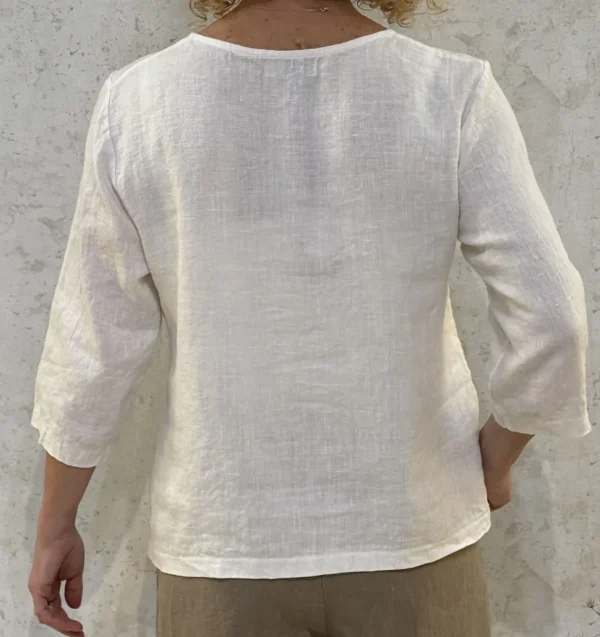 Thing Linen Top off white